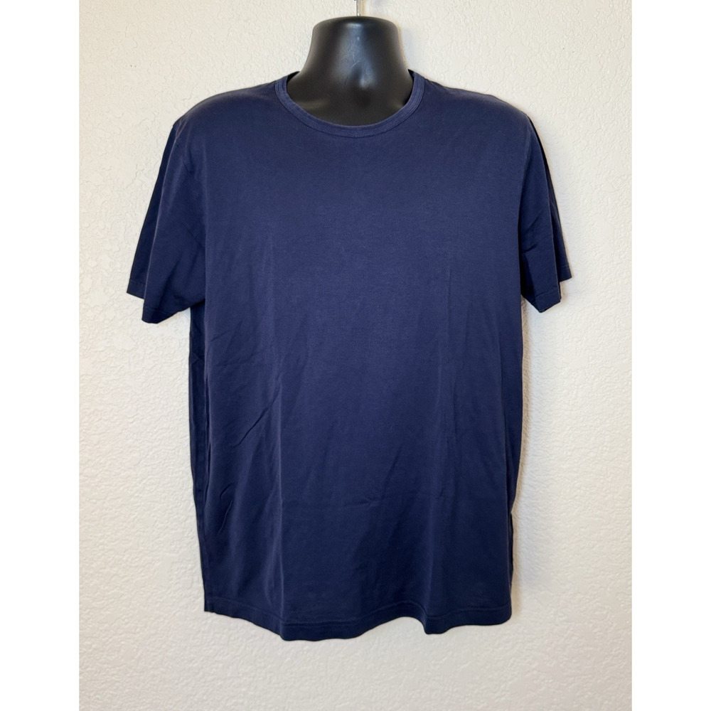 Sunspel Made in England Navy Crewneck Tee Mens Large Quiet Luxury Cotton